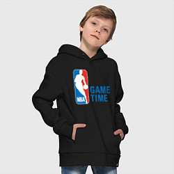 Толстовка оверсайз детская NBA Game Time, цвет: черный — фото 2