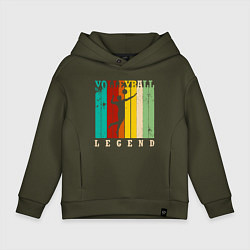 Толстовка оверсайз детская Volleyball Color, цвет: хаки