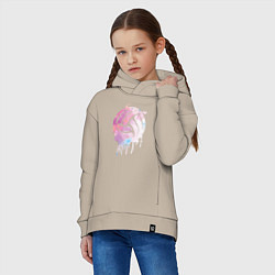 Толстовка оверсайз детская Volleyball Colors, цвет: миндальный — фото 2