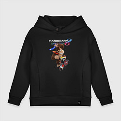 Толстовка оверсайз детская Mario Kart 8 Deluxe Donkey Kong, цвет: черный