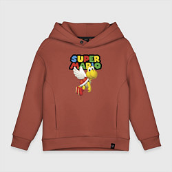 Толстовка оверсайз детская Super Mario Koopa Troopa, цвет: кирпичный