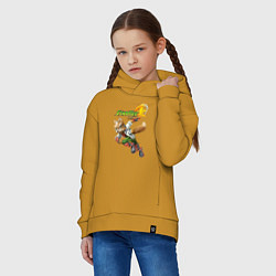 Толстовка оверсайз детская Star Fox Zero Nintendo Video game, цвет: горчичный — фото 2