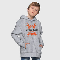 Толстовка оверсайз детская BMW E60, цвет: меланж — фото 2
