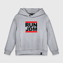 Толстовка оверсайз детская Run JDM Japan, цвет: меланж