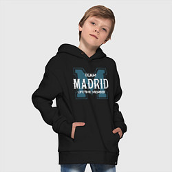 Толстовка оверсайз детская Team Madrid, цвет: черный — фото 2