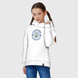 Толстовка оверсайз детская Manchester City Champions 20212022, цвет: белый — фото 2