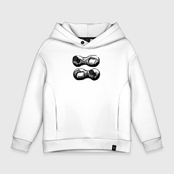 Толстовка оверсайз детская Мтб и трюки, цвет: белый