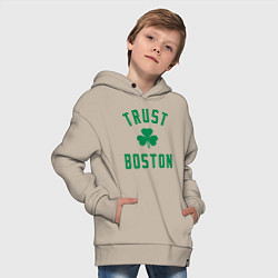Толстовка оверсайз детская Trust Boston, цвет: миндальный — фото 2