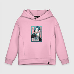 Толстовка оверсайз детская Hatsune Miku Drain, цвет: светло-розовый