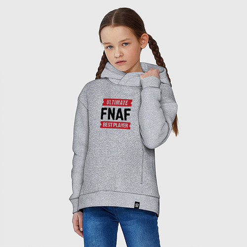Детское худи оверсайз FNAF: таблички Ultimate и Best Player / Меланж – фото 3