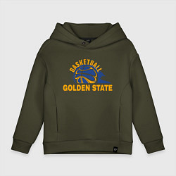 Толстовка оверсайз детская Golden State Basketball, цвет: хаки