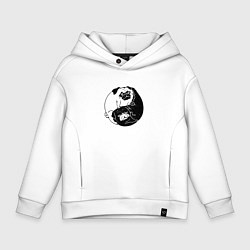 Детское худи оверсайз Собачий Инь Янь