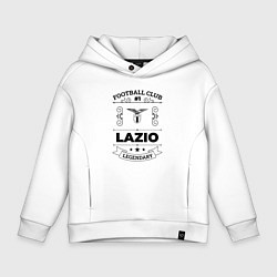 Толстовка оверсайз детская Lazio: Football Club Number 1 Legendary, цвет: белый