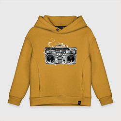 Толстовка оверсайз детская Wu-Tang Boombox, цвет: горчичный
