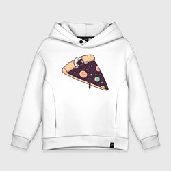 Толстовка оверсайз детская Space - Pizza, цвет: белый