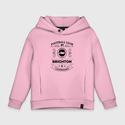 Толстовка оверсайз детская Brighton: Football Club Number 1 Legendary, цвет: светло-розовый