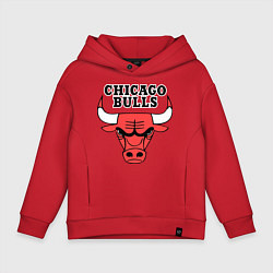 Толстовка оверсайз детская Chicago Bulls, цвет: красный