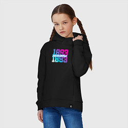Толстовка оверсайз детская Новосибирск Retrowave, цвет: черный — фото 2