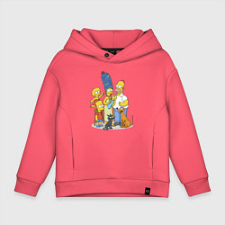 Детское худи оверсайз Семейка Симпсонов встречает Новый Год!