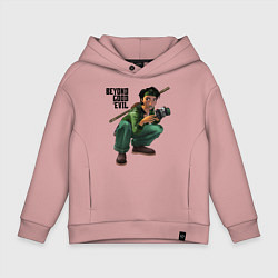 Толстовка оверсайз детская Beyond good and evil - Jade, цвет: пыльно-розовый