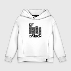 Толстовка оверсайз детская Joy Division - rock, цвет: белый