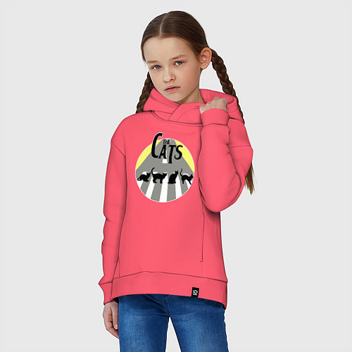 Детское худи оверсайз The Cats / Коралловый – фото 3