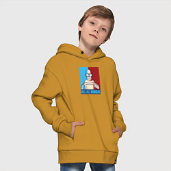 Толстовка оверсайз детская Bender Futurama, цвет: горчичный — фото 2