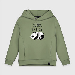Детское худи оверсайз Извини я занят - панда
