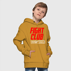 Толстовка оверсайз детская Fight club boxing, цвет: горчичный — фото 2