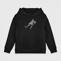 Детское худи оверсайз Хоккей - на разных языках мира