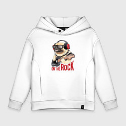 Детское худи оверсайз Крутой мрпс играет на гитаре