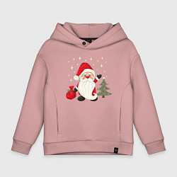 Детское худи оверсайз Дед Мороз с подарками Новый год