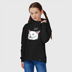 Толстовка оверсайз детская Eh?!, цвет: черный — фото 2