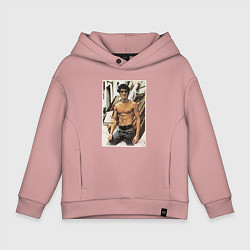 Детское худи оверсайз Брюс Ли - ретро постер