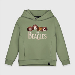 Толстовка оверсайз детская The Beagles, цвет: авокадо