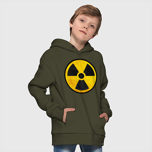 Детское худи оверсайз Atomic Nuclear / Хаки – фото 4