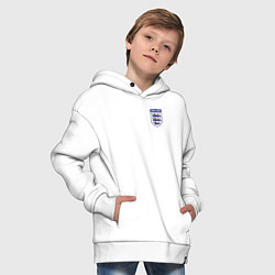 Толстовка оверсайз детская Сборная Англии логотип, цвет: белый — фото 2