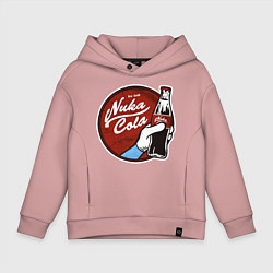 Толстовка оверсайз детская Nuka cola sticker, цвет: пыльно-розовый