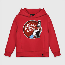 Толстовка оверсайз детская Nuka cola sticker, цвет: красный