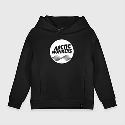 Толстовка оверсайз детская Arctic Monkeys rock, цвет: черный