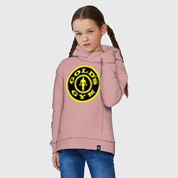 Толстовка оверсайз детская Golds GYM, цвет: пыльно-розовый — фото 2