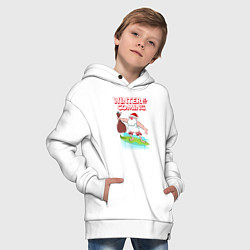 Толстовка оверсайз детская Winter is coming new year, цвет: белый — фото 2