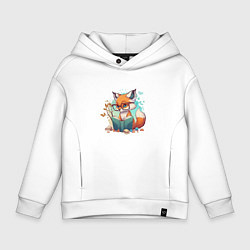 Детское худи оверсайз Умный лисёнок