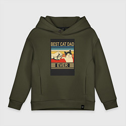Детское худи оверсайз Лучший кошачий папа на свете