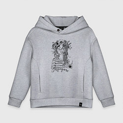 Детское худи оверсайз Маргарита в венке из летних цветов