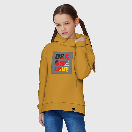 Детское худи оверсайз Коробка DSG / Горчичный – фото 3