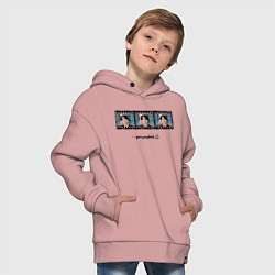 Толстовка оверсайз детская Jungkook BTS, цвет: пыльно-розовый — фото 2