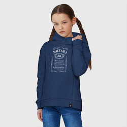 Толстовка оверсайз детская Михаил в стиле Jack Daniels, цвет: тёмно-синий — фото 2