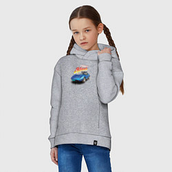 Толстовка оверсайз детская Маслкар Chevrolet Corvette Stingray, цвет: меланж — фото 2