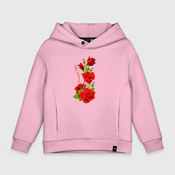 Детское худи оверсайз Прекрасная Ольга - букет из роз